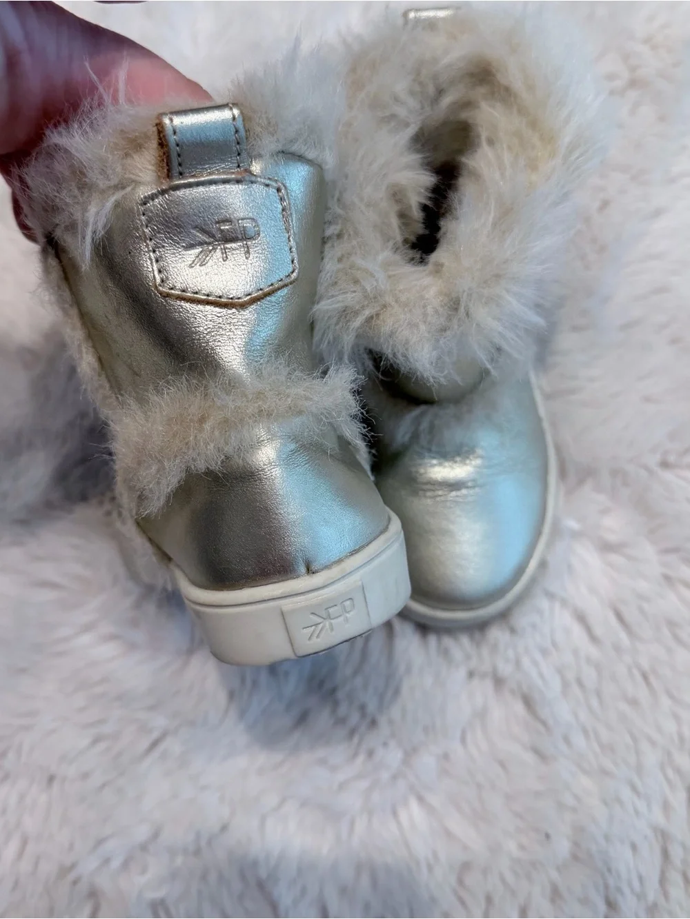 Like NEW Freshly Picked toddler boots. Gold size 6